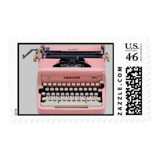Pink Typewriter stamp