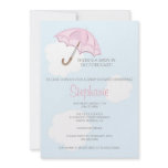 Pink Umbrella Baby Shower Invitation