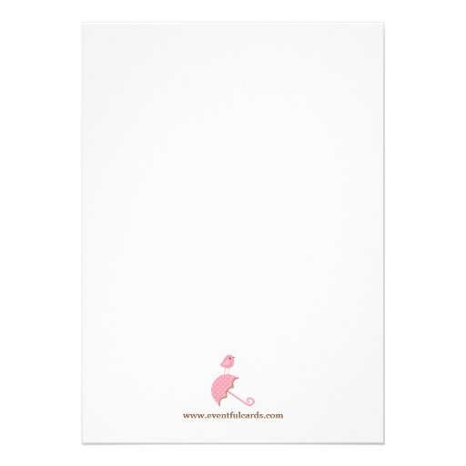 Pink Umbrella Baby Shower Invitation