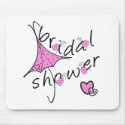 Pink Umbrella Bridal Shower mousepads