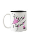 Pink Umbrella Bridal Shower mugs by weddingsareus Pink Umbrella Bridal Shower mugs