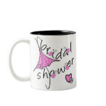 Pink Umbrella Bridal Shower Mugs