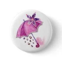 Pink Umbrella buttons by ShouShou Pink Umbrella buttons