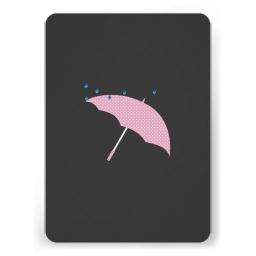 Pink Umbrella Couple's Baby Shower Invitation