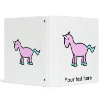 Pink unicorn vinyl binder