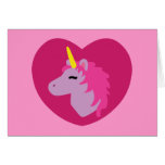 Pink Unicorn Greeting Card