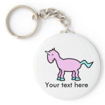 Pink unicorn keychains