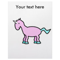 Pink unicorn customized letterhead