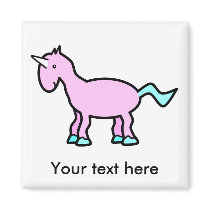 Pink unicorn magnet