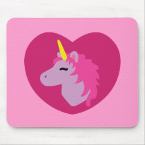 Pink Unicorn mousepads