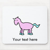 Pink unicorn mouse pads