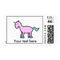 Pink unicorn stamp