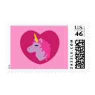 Pink Unicorn stamp