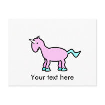 Pink unicorn post cards