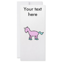 Pink unicorn custom rack cards