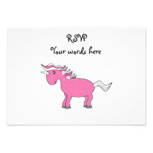Pink unicorn with white stars announcement