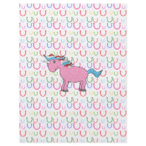 Pink unicorn with white stars full color flyer