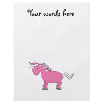 Pink unicorn with white stars full color flyer