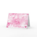 Pink Valentine Flower and Heart Greeting Card by sharpattack Pink Valentine Flower and Heart Greeting Card
