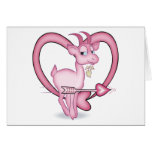 Pink Valentine Goat Greeting Cards