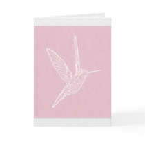 Pink Valentine Hummingbird Love Greeting Card