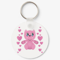 pink valentine teddy bear hearts keychains by doonidesigns pink valentine teddy bear hearts keychains