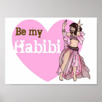 Pink Valentines Belly Dancer Print