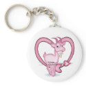 Pink Valentine's Day  Cartoon Goat Gift keychains