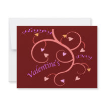Pink Valentine's Day Hearts invitations