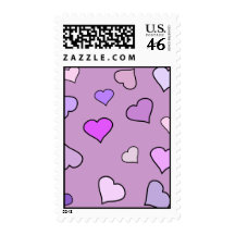 Pink Valentines Love Hearts Stamps