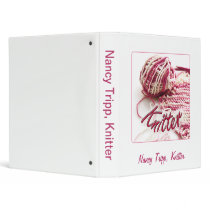 Pink Variegated Knitter Vinyl Binders