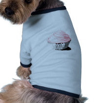 Pink vector cupcake template products dog tee