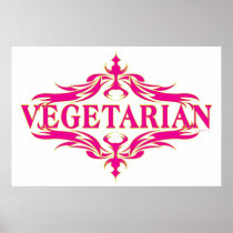 Pink Vegetarian Posters
