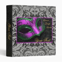 Pink Venetian Masquerade Damask Halloween Binder