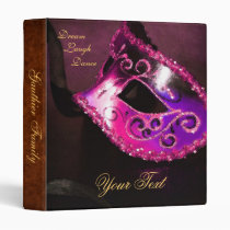 Pink Venetian Masquerade Halloween Binder