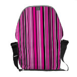 Pink Vertical Stripe Messenger Bag