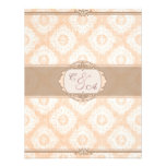 Pink Victoria Damask reception card Custom Invites