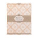 Pink Victoria Damask reception card invitations