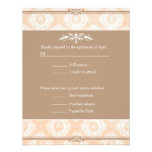 Pink Victoria Damask wedding RSVP Personalized Announcement