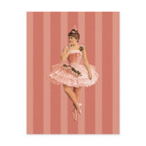 Pink Victorian Ballerina postcards by trendyteeshirts Pink Victorian Ballerina postcards