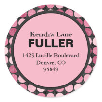 Pink Victorious Return Address Stickers