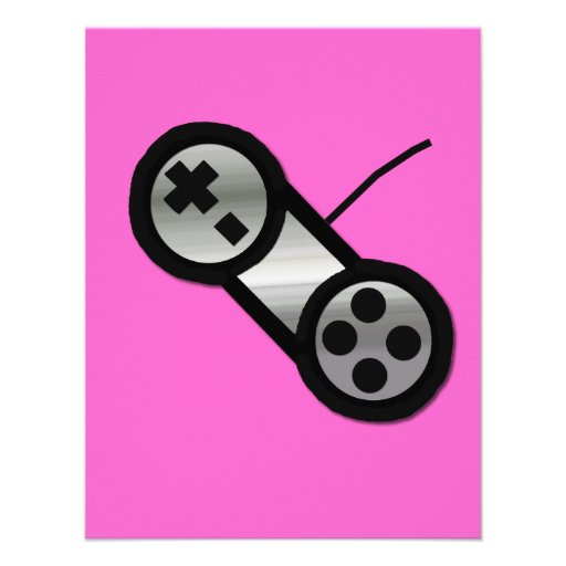 Pink Video Gaming Party Invitation