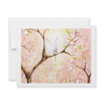 Pink View Blossom Personalized Invites