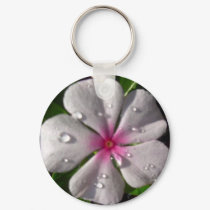 Pink Vinca Flower KeyChain by phoenix864 Pink Vinca Flower KeyChain