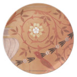 Pink Vine and Vase Textile Plates