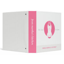 Pink Vintage Apron Recipe Binder binders