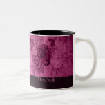 Pink Vintage Floral Pattern Custom Name Coffee Mugs