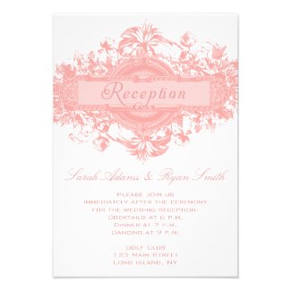 Pastel Pink Wedding Invitations | Vintage Floral