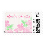 Pink Vintage Floral 'You're Invited' Postage