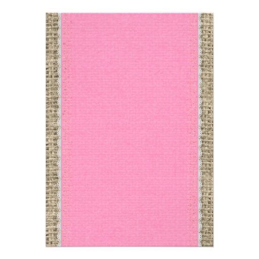 Pink Vintage Lace Wedding Invitations